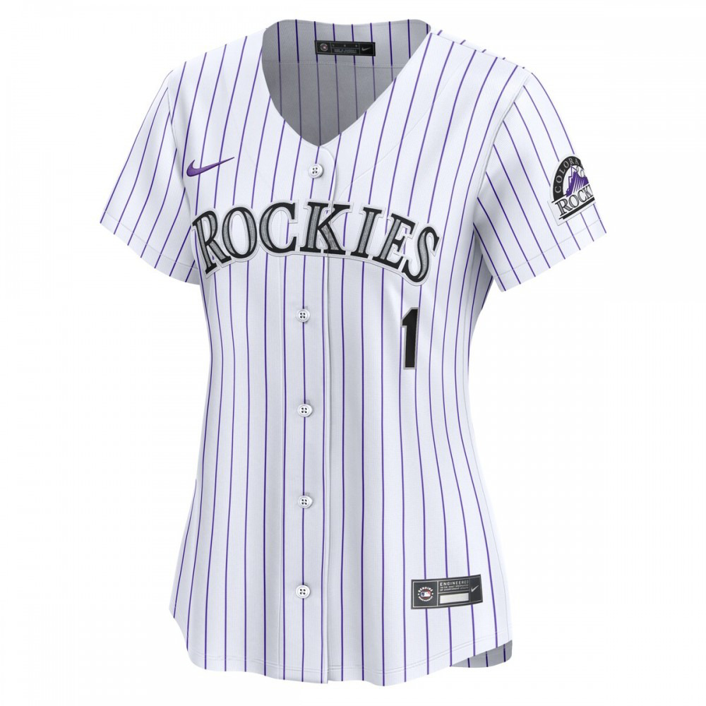 Colorado Rockies Women's #1 Mom Home Limited Jersey - White-Pro Kit Vault | Brand New 26/27 Sports Jerseys