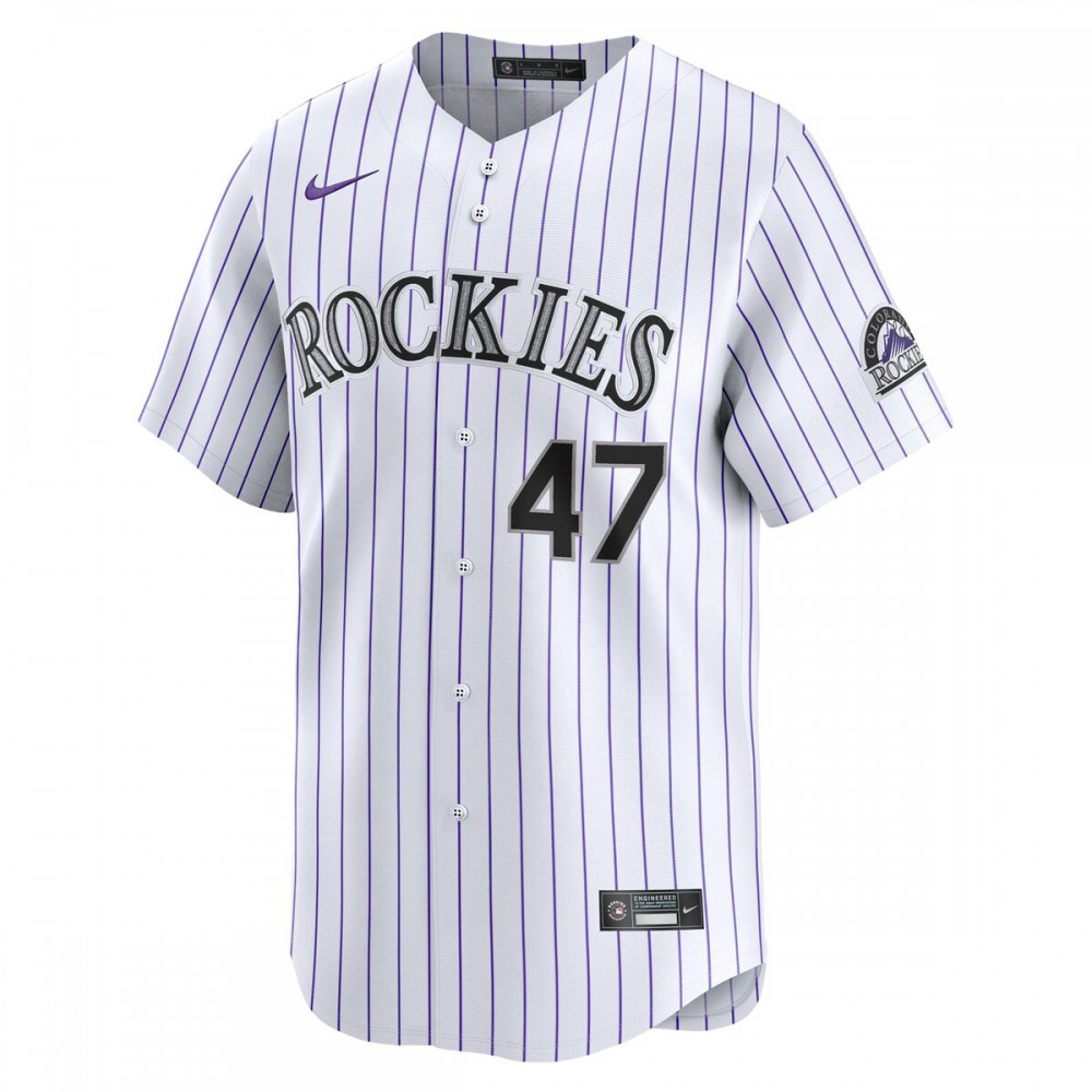 Cal Quantrill Colorado Rockies Home Limited Player Jersey - White-Pro Kit Vault | Brand New 26/27 Sports Jerseys
