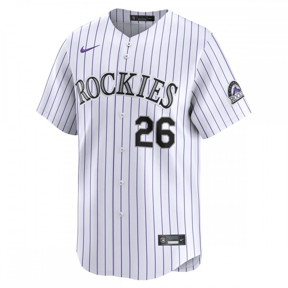 Austin Gomber Colorado Rockies Home Limited Player Jersey - White-Pro Kit Vault | Brand New 26/27 Sports Jerseys