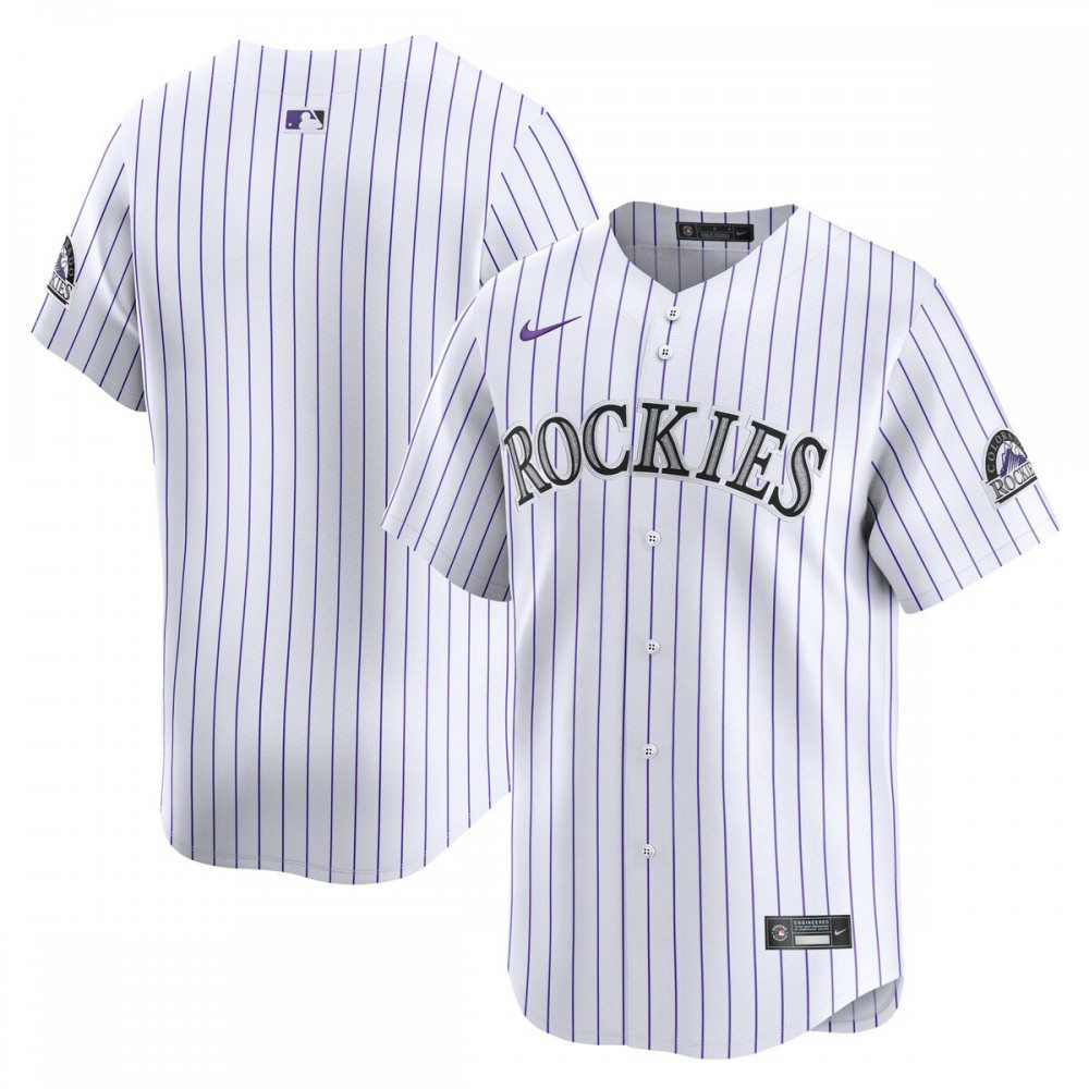Colorado Rockies Youth Home Limited Jersey - White-Pro Kit Vault | Brand New 26/27 Sports Jerseys