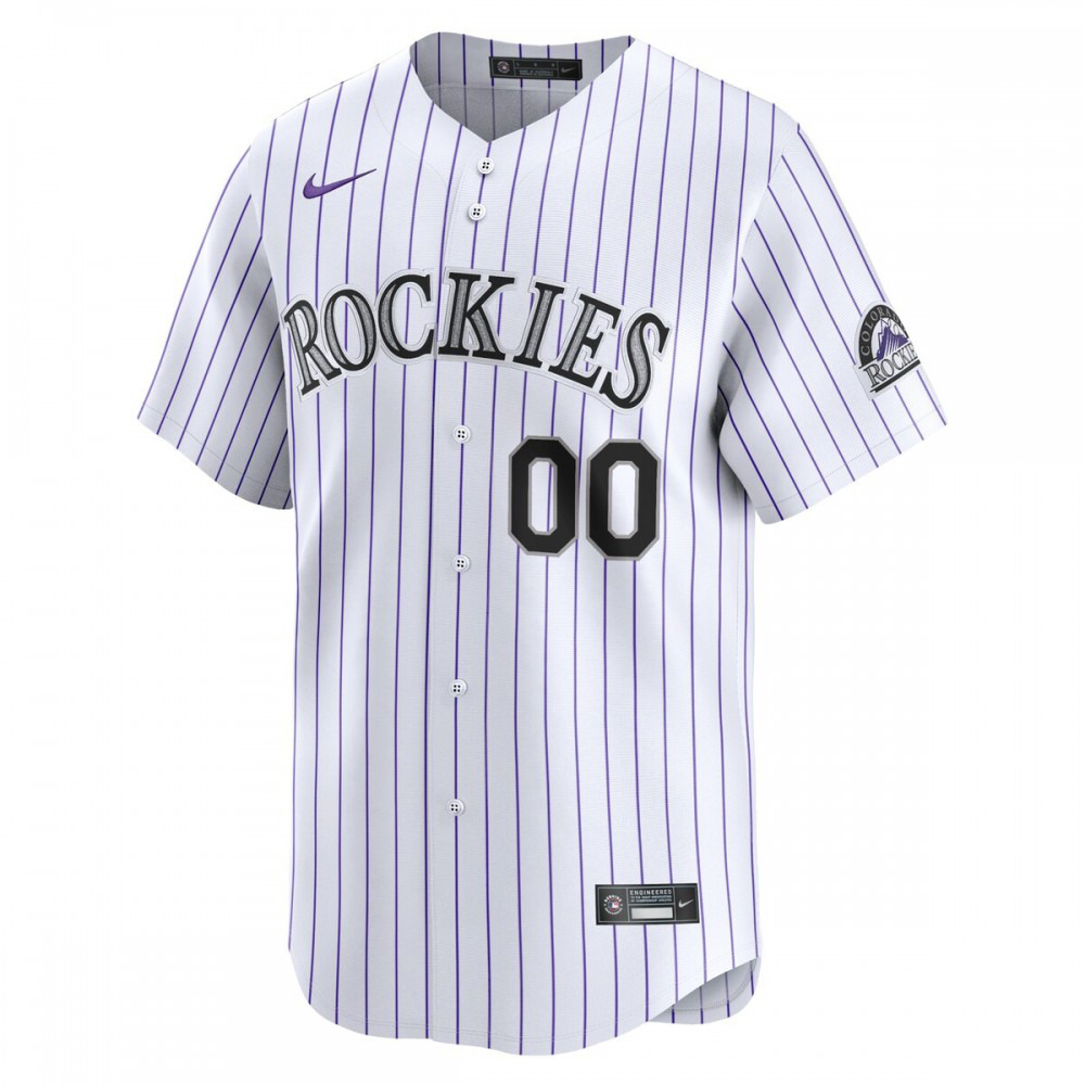 Colorado Rockies Youth Home Limited Custom Jersey - White-Pro Kit Vault | Brand New 26/27 Sports Jerseys