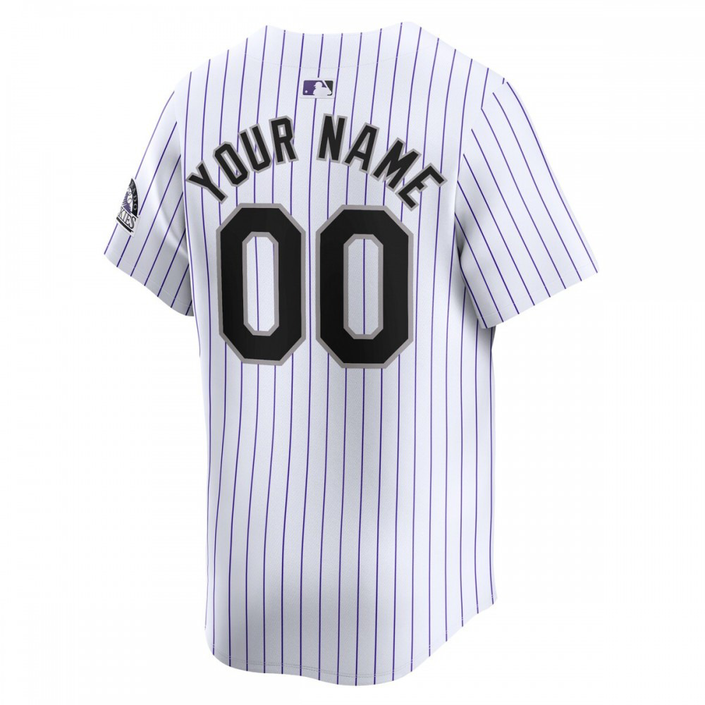 Colorado Rockies Youth Home Limited Custom Jersey - White-Pro Kit Vault | Brand New 26/27 Sports Jerseys