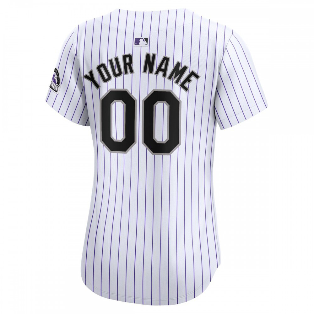 Colorado Rockies Women's Home Limited Custom Jersey - White-Pro Kit Vault | Brand New 26/27 Sports Jerseys