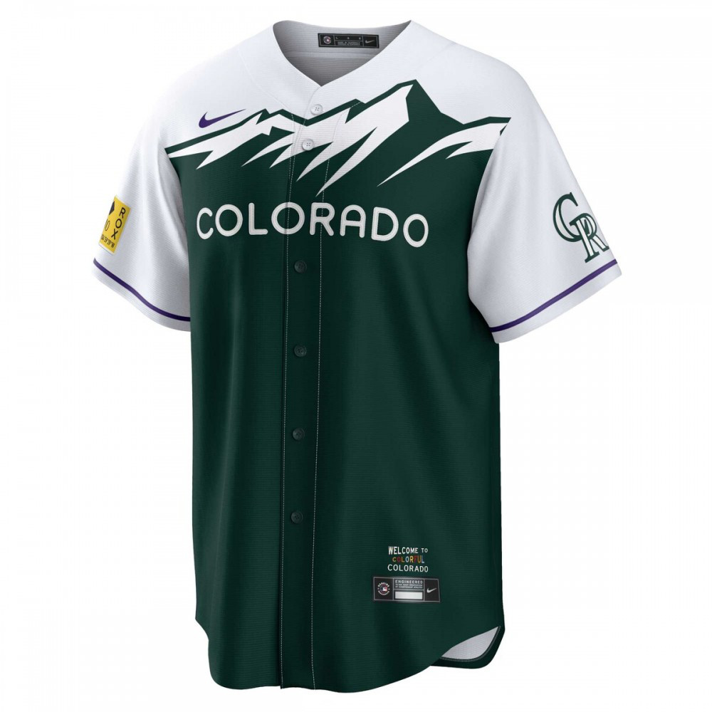 Kris Bryant Colorado Rockies 2022 City Connect Replica Player Jersey - Green-Pro Kit Vault | Brand New 26/27 Sports Jerseys
