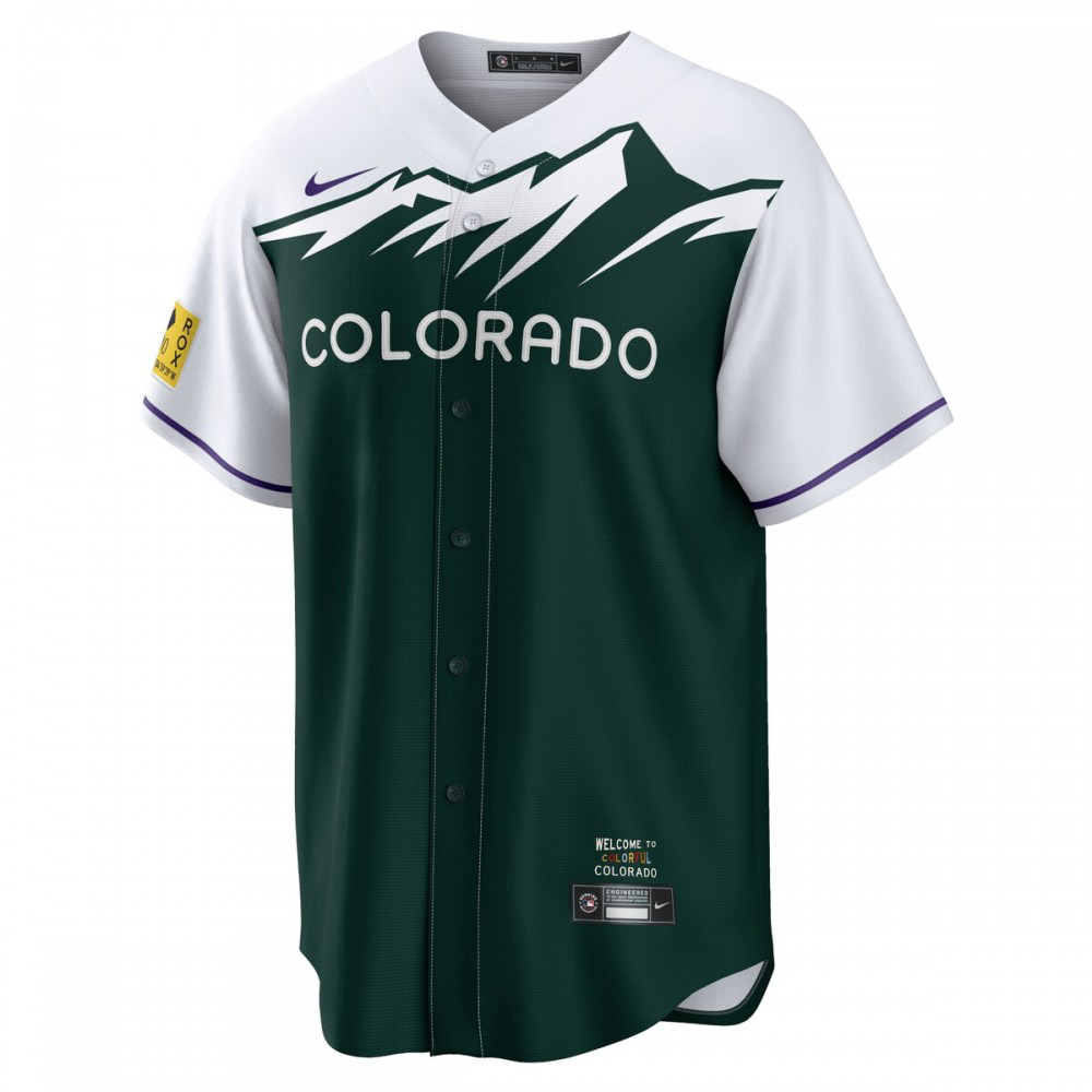 Ryan McMahon Colorado Rockies City Connect Replica Player Jersey - White/Forest Green-Pro Kit Vault | Brand New 26/27 Sports Jerseys