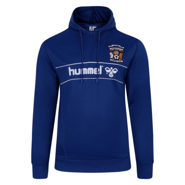 Shop Coventry City Retro Half Zip Hoodie (Blue) | Fan Version-Pro Kit Vault | Brand New 26/27 Sports Jerseys