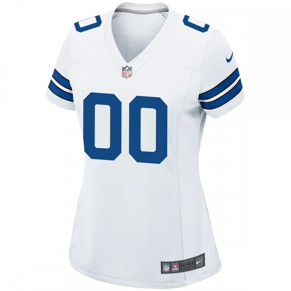 Dallas Cowboys Women's Custom Game Jersey - White-Pro Kit Vault | Brand New 26/27 Sports Jerseys