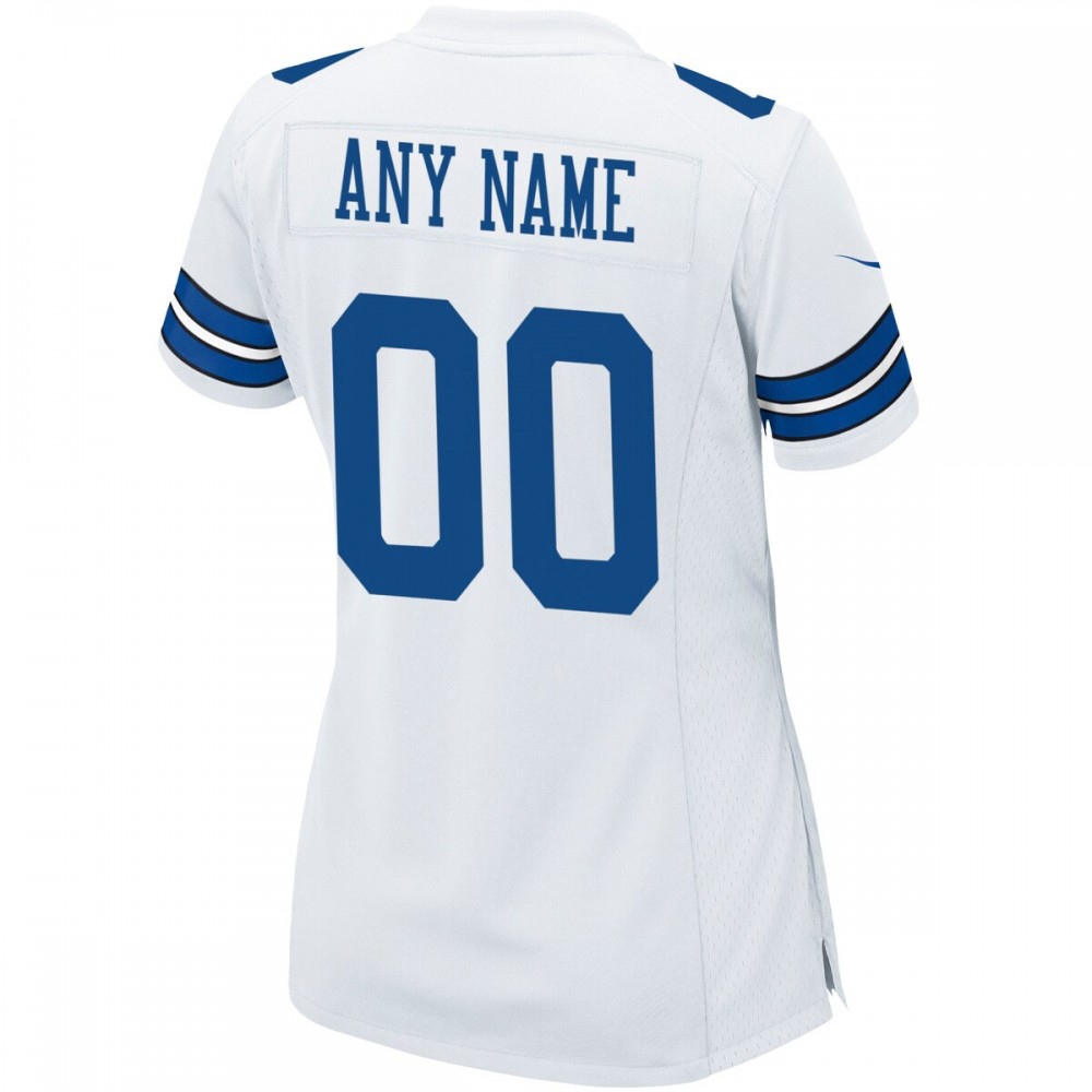 Dallas Cowboys Women's Custom Game Jersey - White-Pro Kit Vault | Brand New 26/27 Sports Jerseys