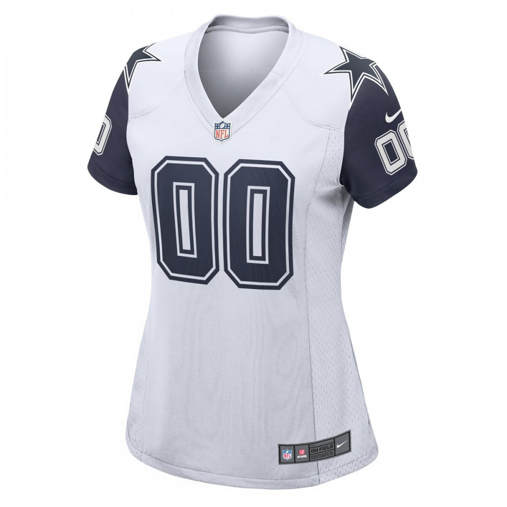Dallas Cowboys Women's Alternate Custom Game Jersey - White-Pro Kit Vault | Brand New 26/27 Sports Jerseys
