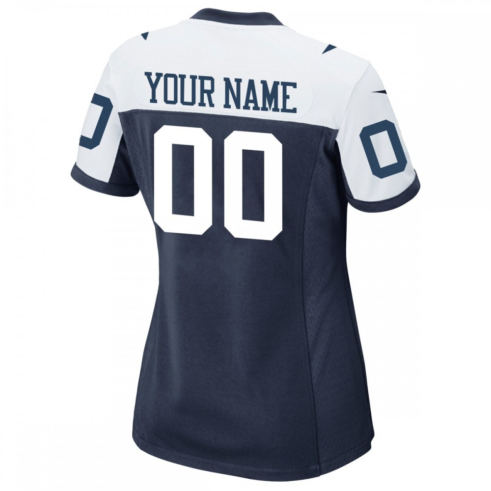 Dallas Cowboys Women's Alternate Custom Game Jersey - Navy-Pro Kit Vault | Brand New 26/27 Sports Jerseys