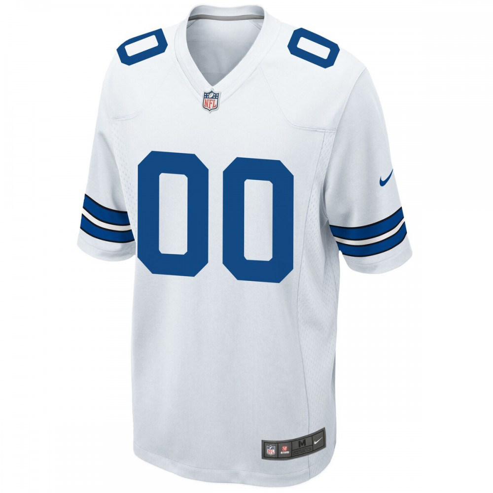 Dallas Cowboys Custom Game Jersey - White-Pro Kit Vault | Brand New 26/27 Sports Jerseys