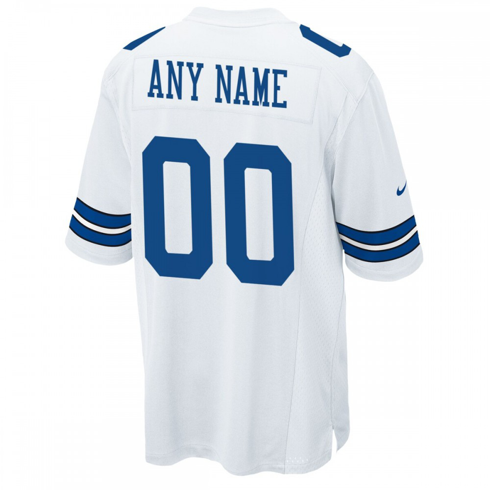 Dallas Cowboys Custom Game Jersey - White-Pro Kit Vault | Brand New 26/27 Sports Jerseys
