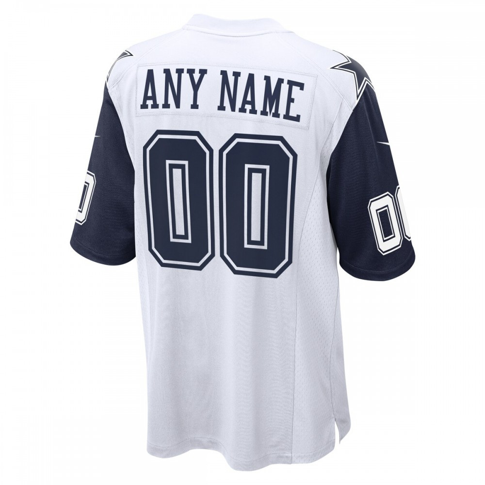 Dallas Cowboys Alternate Custom Game Jersey - White-Pro Kit Vault | Brand New 26/27 Sports Jerseys