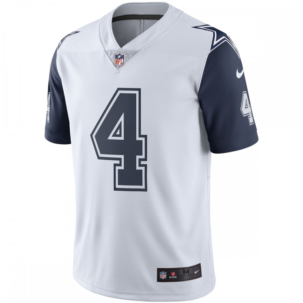 Dak Prescott Dallas Cowboys Color Rush Vapor Limited Jersey - White-Pro Kit Vault | Brand New 26/27 Sports Jerseys
