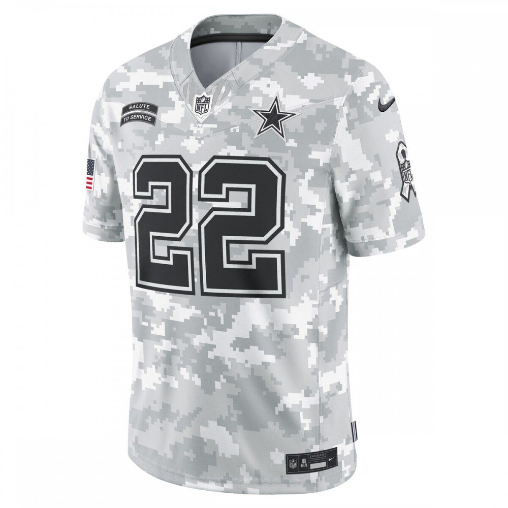 Emmitt Smith Dallas Cowboys 2024 Salute to Service Retired Player Limited Jersey - Arctic Camo-Pro Kit Vault | Brand New 26/27 Sports Jerseys