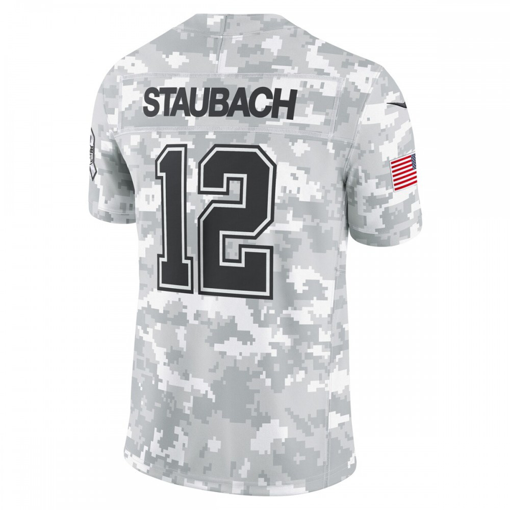 Roger Staubach Dallas Cowboys 2024 Salute to Service Retired Player Limited Jersey - Arctic Camo-Pro Kit Vault | Brand New 26/27 Sports Jerseys