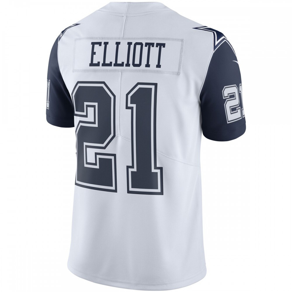 Ezekiel Elliott Dallas Cowboys Color Rush Vapor Limited Jersey - White-Pro Kit Vault | Brand New 26/27 Sports Jerseys