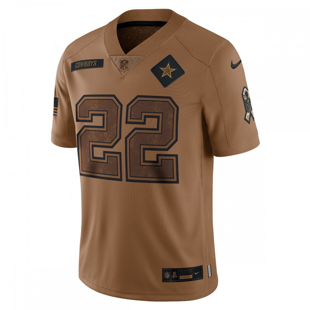 Emmitt Smith Dallas Cowboys 2023 Salute To Service Retired Player Limited Jersey - Brown-Pro Kit Vault | Brand New 26/27 Sports Jerseys