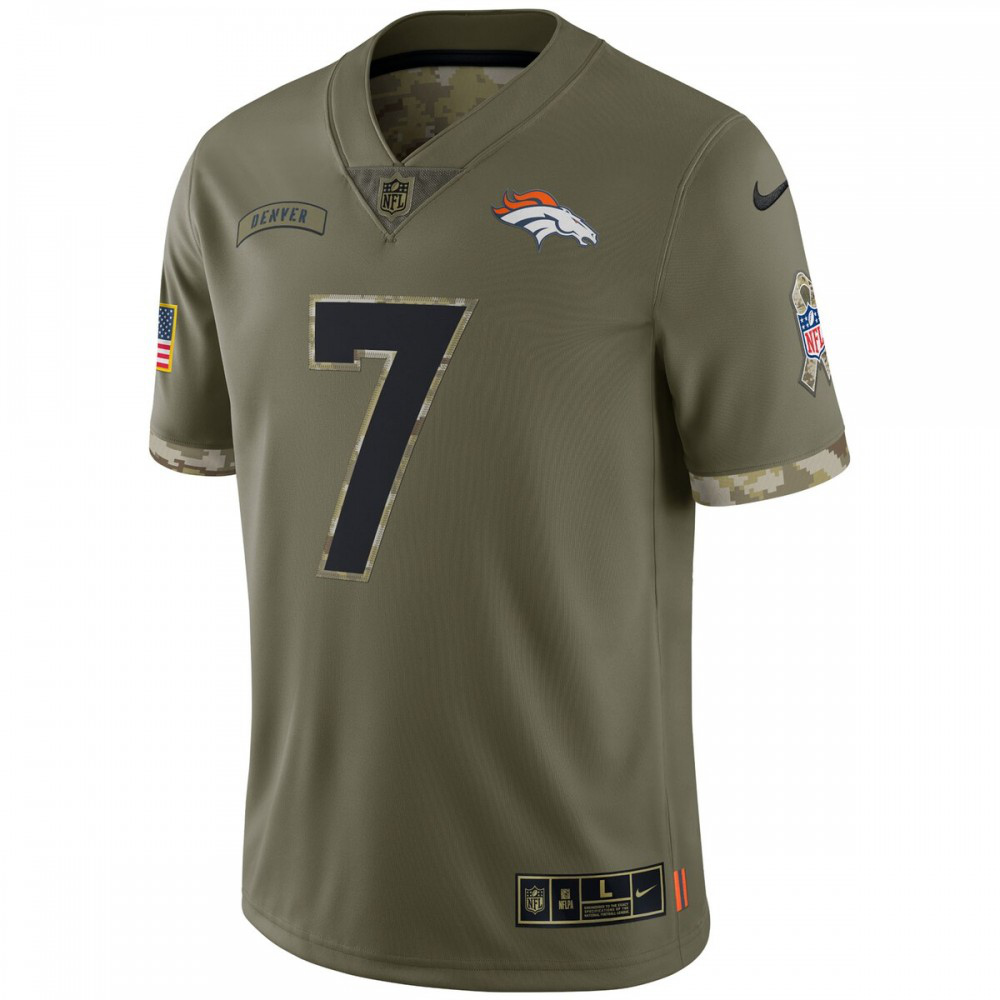 John Elway Denver Broncos 2022 Salute To Service Retired Player Limited Jersey - Olive-Pro Kit Vault | Brand New 26/27 Sports Jerseys