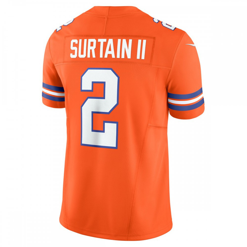 Patrick Surtain II Denver Broncos Alternate Mile High Collection 1977 Throwback Vapor F.U.S.E. Limited Jersey - Orange-Pro Kit Vault | Brand New 26/27 Sports Jerseys