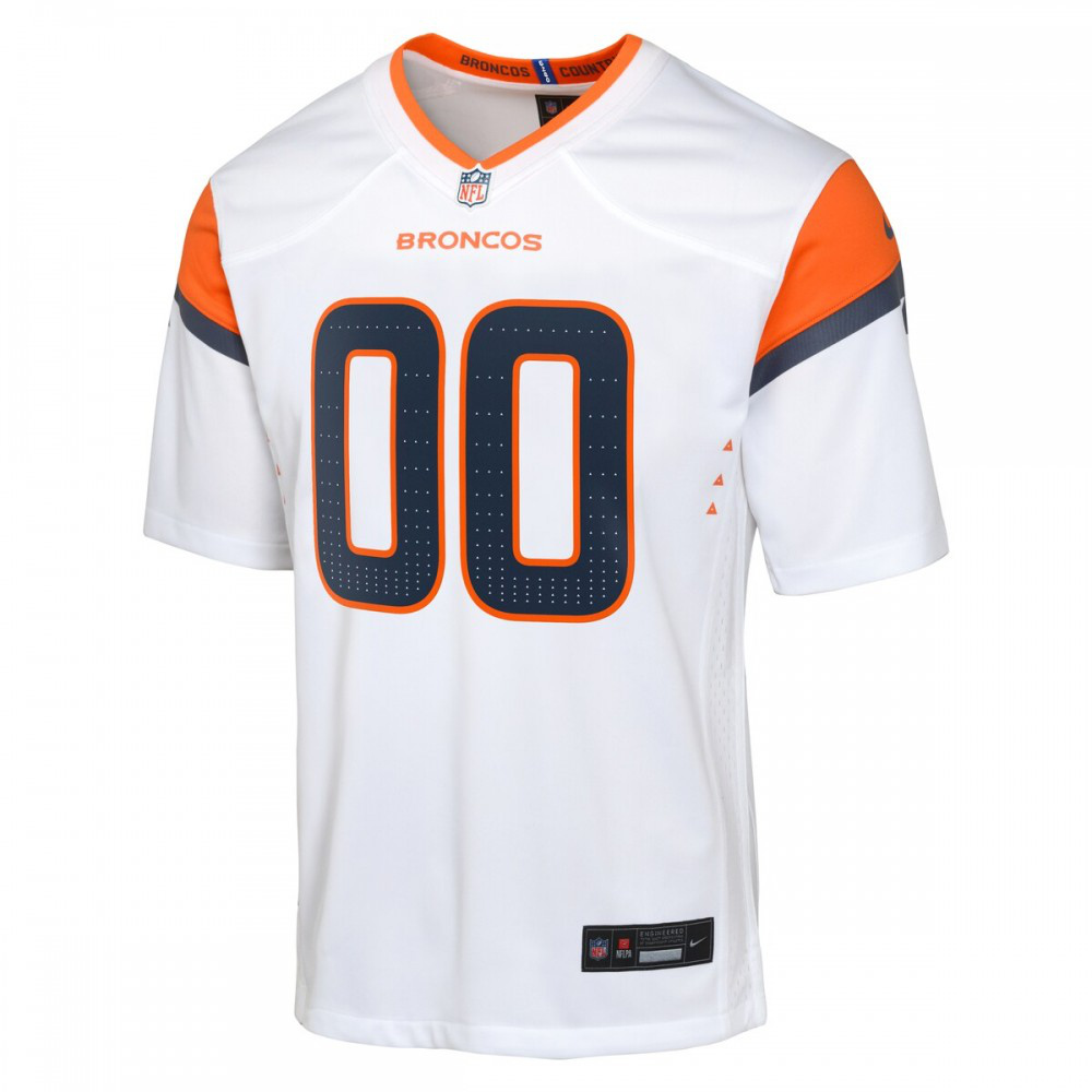 Denver Broncos Youth Custom Game Jersey - White-Pro Kit Vault | Brand New 26/27 Sports Jerseys