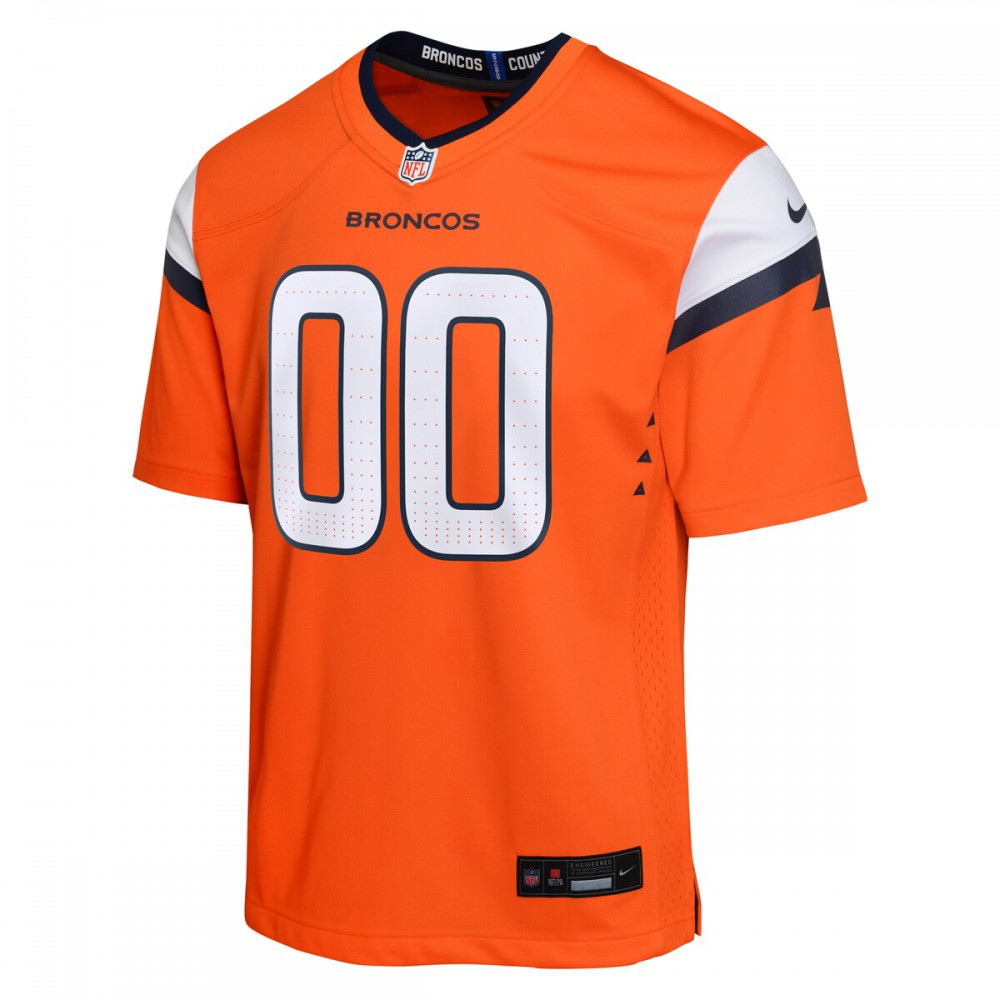 Denver Broncos Youth Custom Game Jersey - Orange-Pro Kit Vault | Brand New 26/27 Sports Jerseys