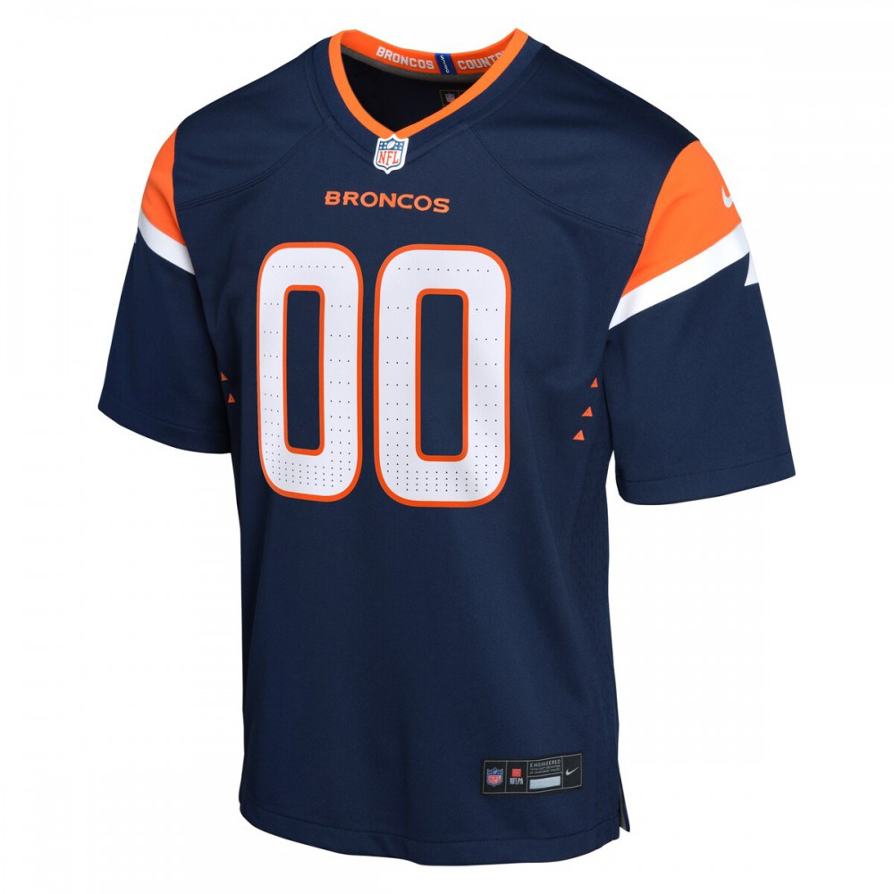 Denver Broncos Youth Alternate Custom Game Jersey - Navy-Pro Kit Vault | Brand New 26/27 Sports Jerseys