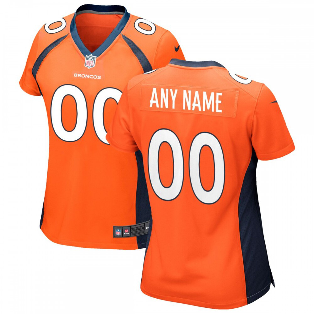Denver Broncos Women's Custom Game Jersey - Orange-Pro Kit Vault | Brand New 26/27 Sports Jerseys
