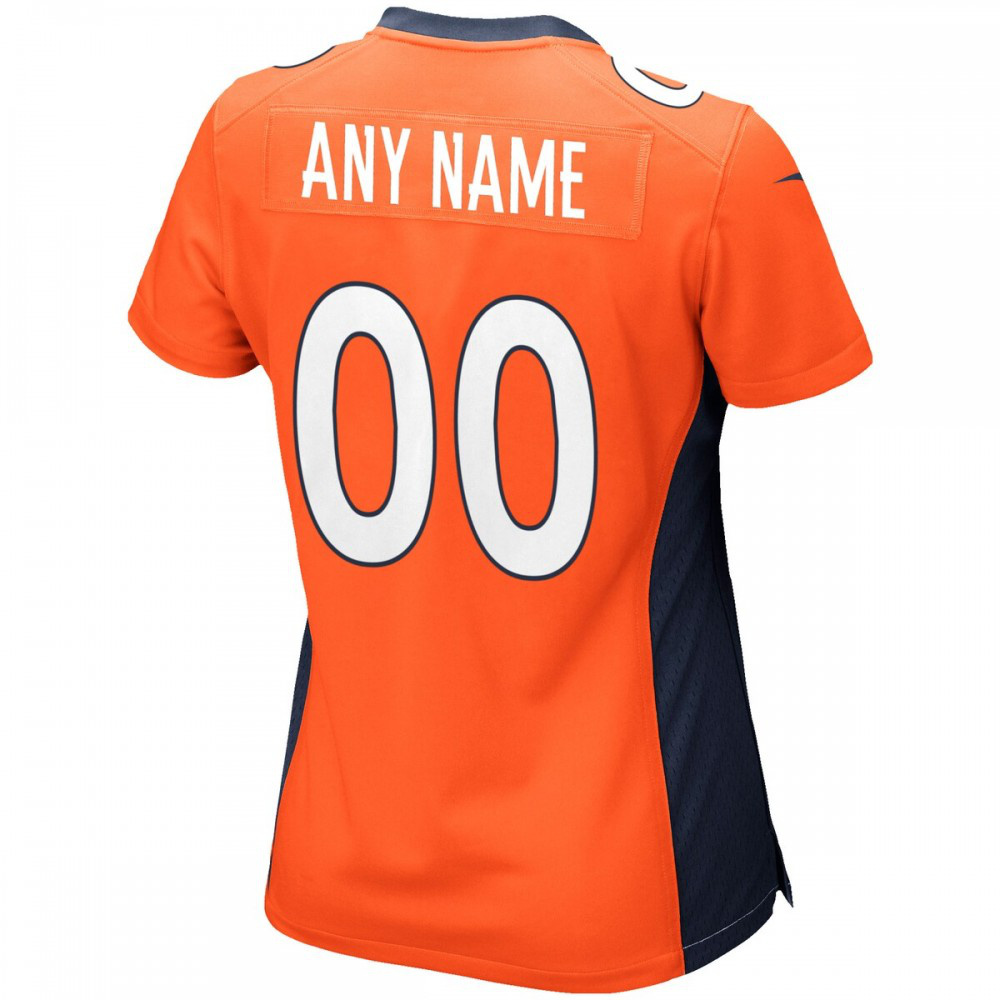 Denver Broncos Women's Custom Game Jersey - Orange-Pro Kit Vault | Brand New 26/27 Sports Jerseys