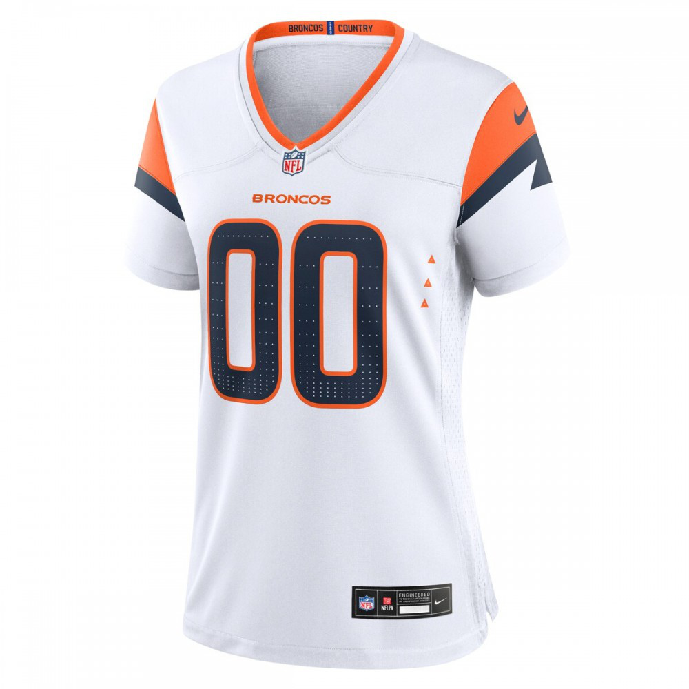 Denver Broncos Women's Custom Game Jersey - White-Pro Kit Vault | Brand New 26/27 Sports Jerseys