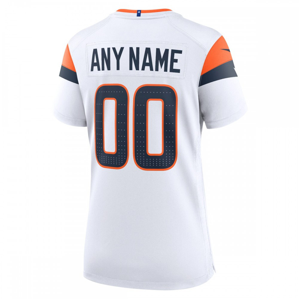 Denver Broncos Women's Custom Game Jersey - White-Pro Kit Vault | Brand New 26/27 Sports Jerseys