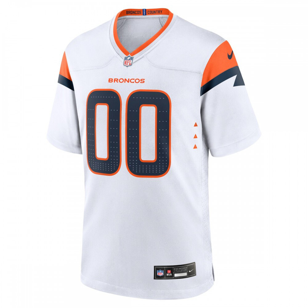 Denver Broncos Custom Game Jersey - White-Pro Kit Vault | Brand New 26/27 Sports Jerseys