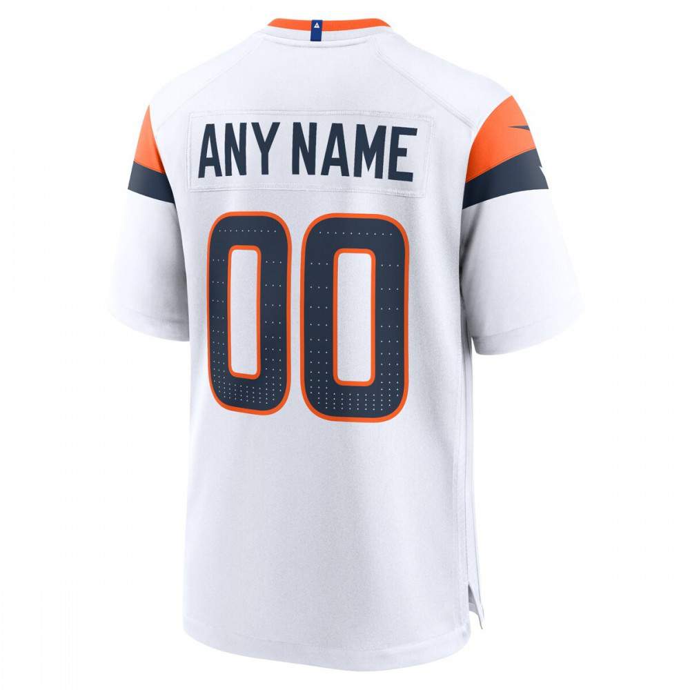 Denver Broncos Custom Game Jersey - White-Pro Kit Vault | Brand New 26/27 Sports Jerseys