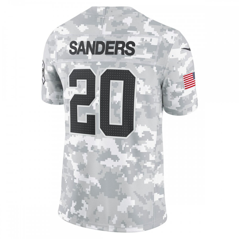 Barry Sanders Detroit Lions 2024 Salute to Service Retired Player Limited Jersey - Arctic Camo-Pro Kit Vault | Brand New 26/27 Sports Jerseys