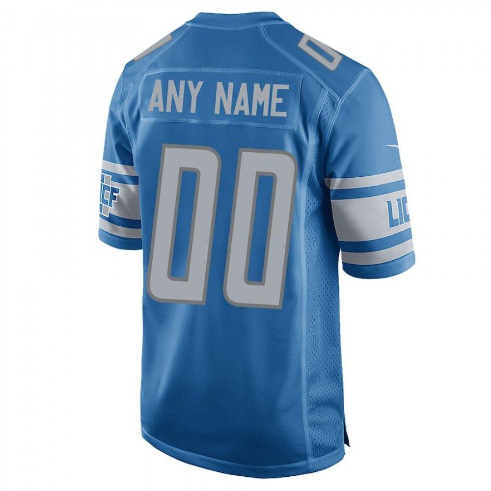 Detroit Lions Custom Home Game Youth Jersey - Blue-Pro Kit Vault | Brand New 26/27 Sports Jerseys