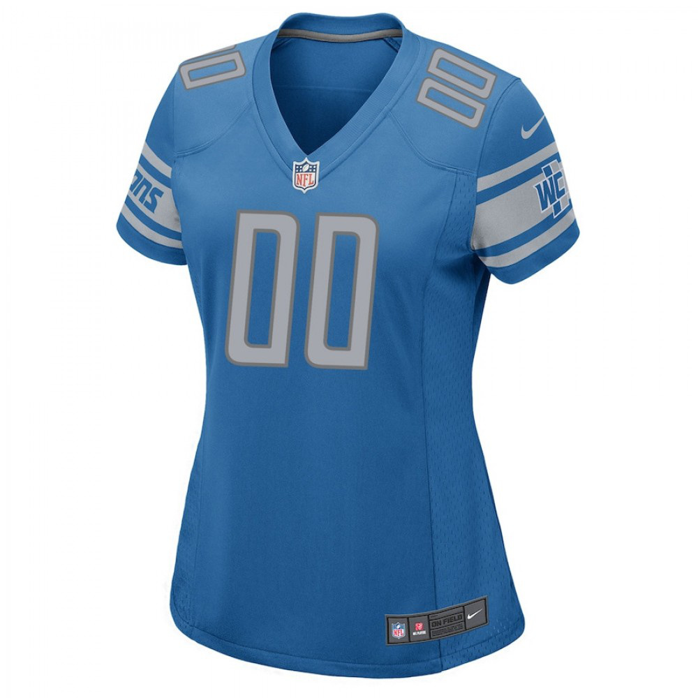 Detroit Lions Women's Custom Game Jersey - Blue-Pro Kit Vault | Brand New 26/27 Sports Jerseys