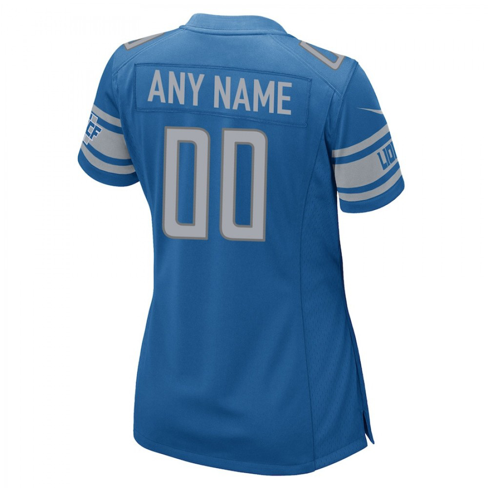 Detroit Lions Women's Custom Game Jersey - Blue-Pro Kit Vault | Brand New 26/27 Sports Jerseys