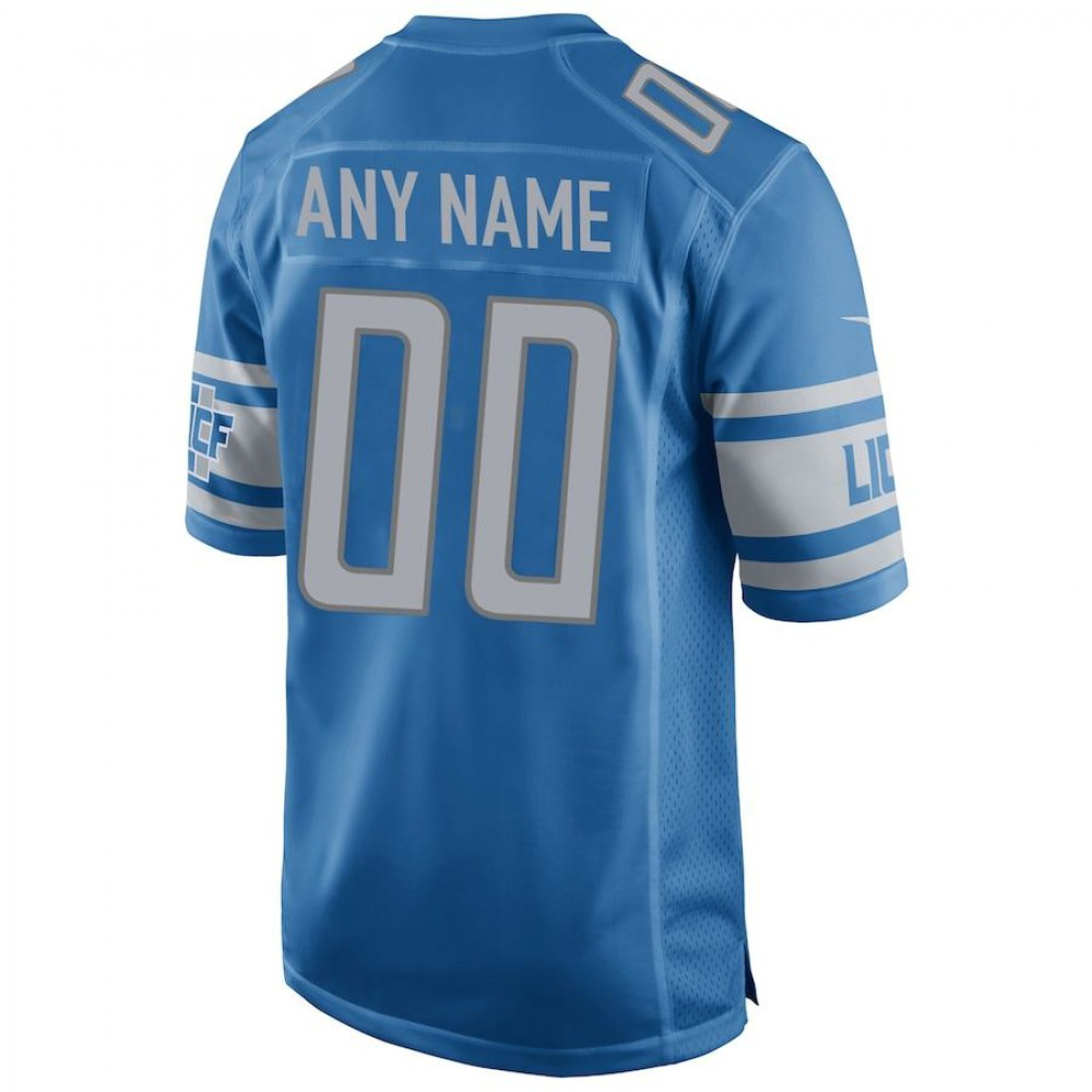 Detroit Lions Custom Game Jersey - Blue-Pro Kit Vault | Brand New 26/27 Sports Jerseys