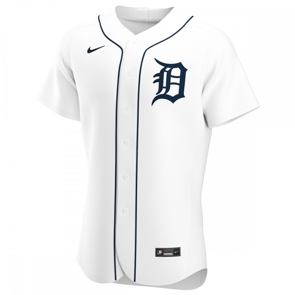 Jacoby Jones Detroit Tigers Home Authentic Player Jersey - White-Pro Kit Vault | Brand New 26/27 Sports Jerseys
