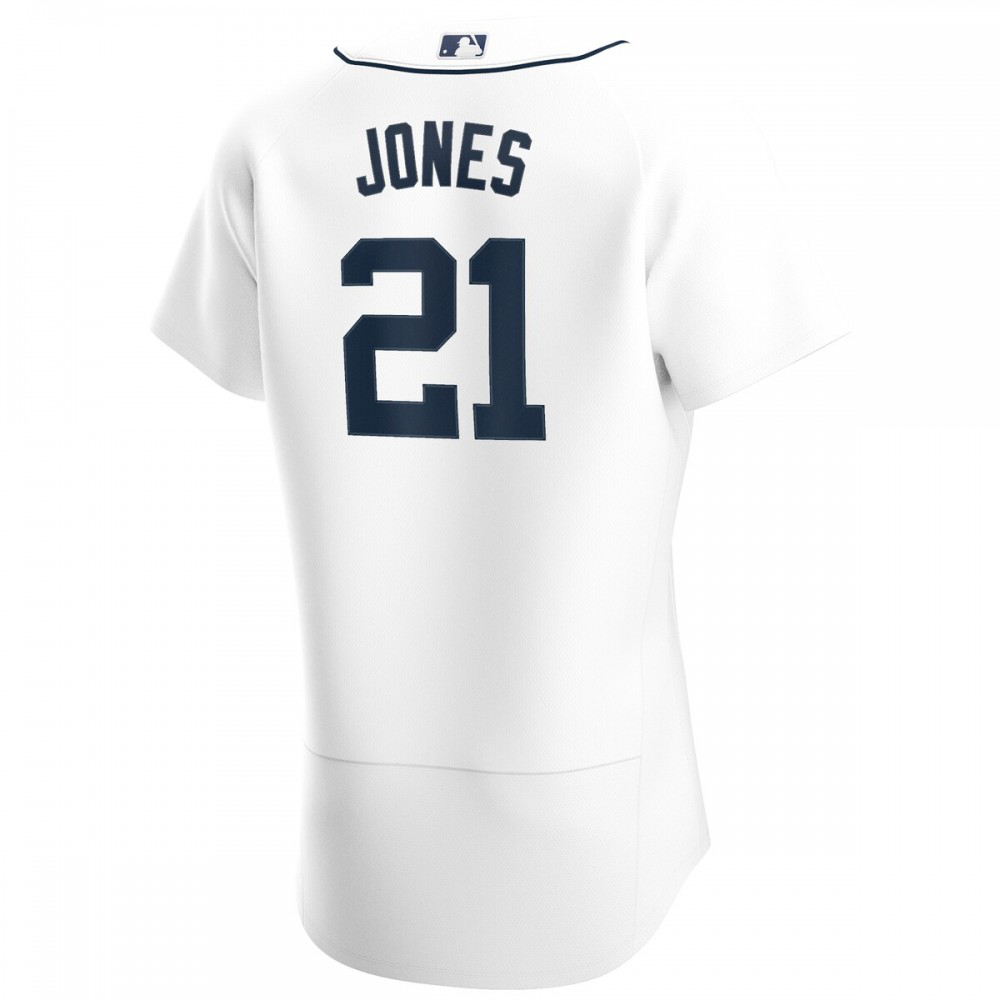 Jacoby Jones Detroit Tigers Home Authentic Player Jersey - White-Pro Kit Vault | Brand New 26/27 Sports Jerseys