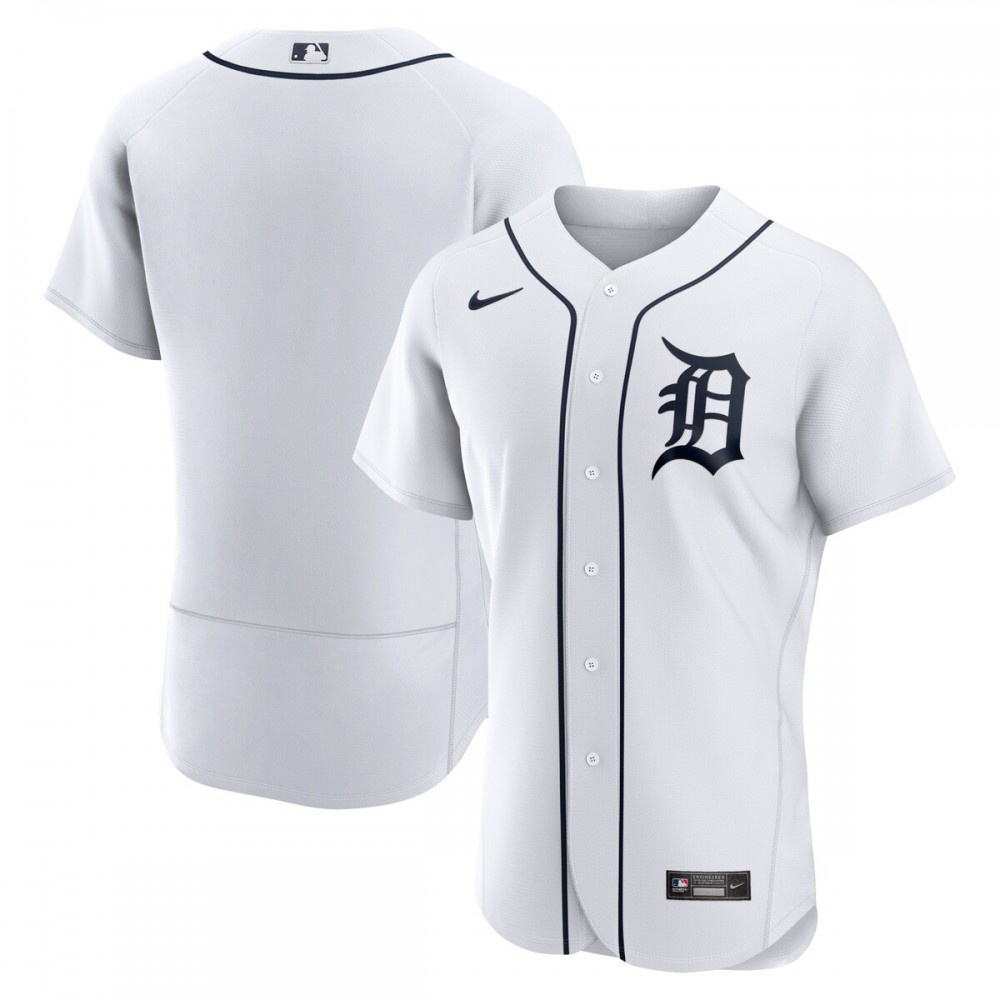 Detroit Tigers Home Logo Authentic Team Jersey - White-Pro Kit Vault | Brand New 26/27 Sports Jerseys