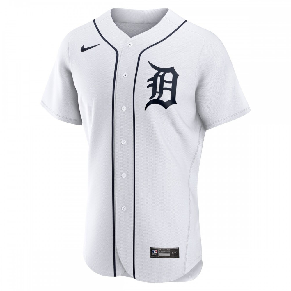 Detroit Tigers Home Logo Authentic Team Jersey - White-Pro Kit Vault | Brand New 26/27 Sports Jerseys