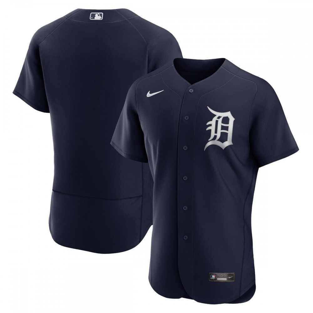 Detroit Tigers Alternate Logo Authentic Team Jersey - Navy-Pro Kit Vault | Brand New 26/27 Sports Jerseys