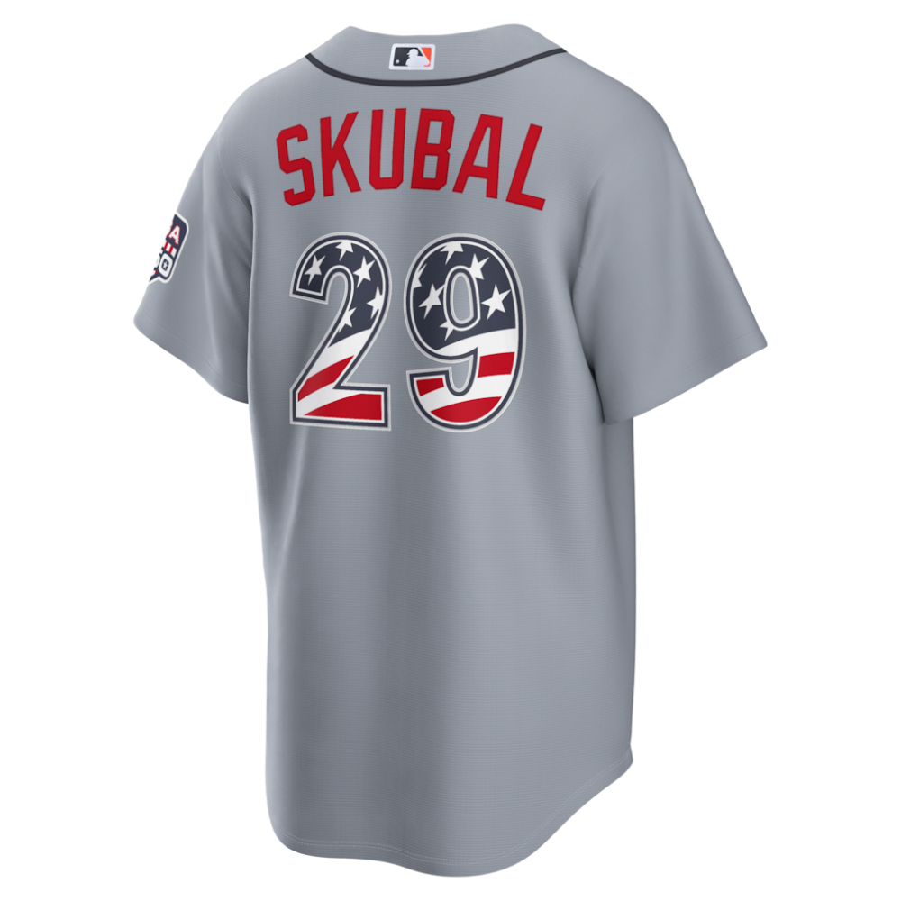 Tarik Skubal Detroit Tigers USA 250 Fourth of July Road Stadium Jersey - Gray-Pro Kit Vault | Brand New 26/27 Sports Jerseys