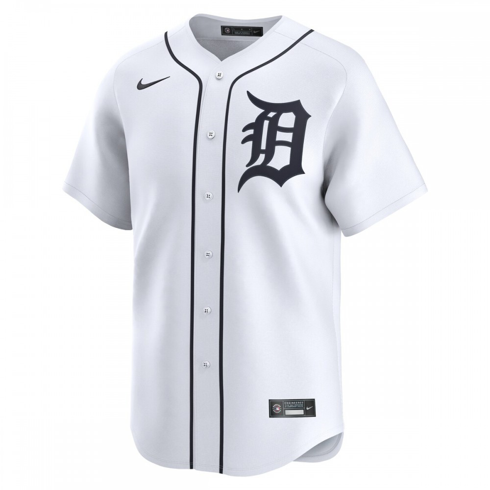 Parker Meadows Detroit Tigers Home Limited Player Jersey - White-Pro Kit Vault | Brand New 26/27 Sports Jerseys