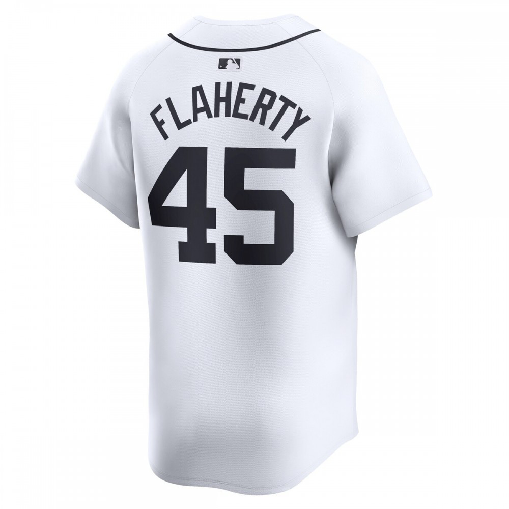 Jack Flaherty Detroit Tigers Home Limited Player Jersey - White-Pro Kit Vault | Brand New 26/27 Sports Jerseys