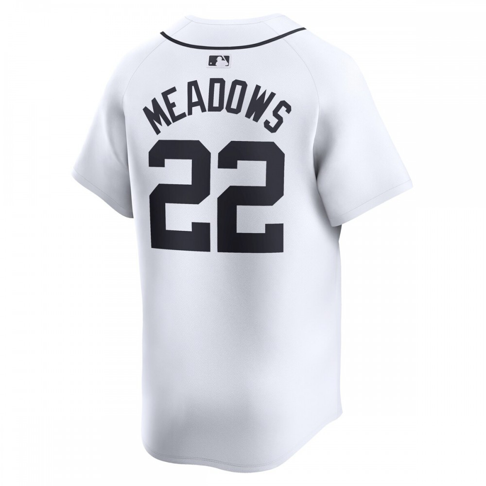 Parker Meadows Detroit Tigers Home Limited Player Jersey - White-Pro Kit Vault | Brand New 26/27 Sports Jerseys