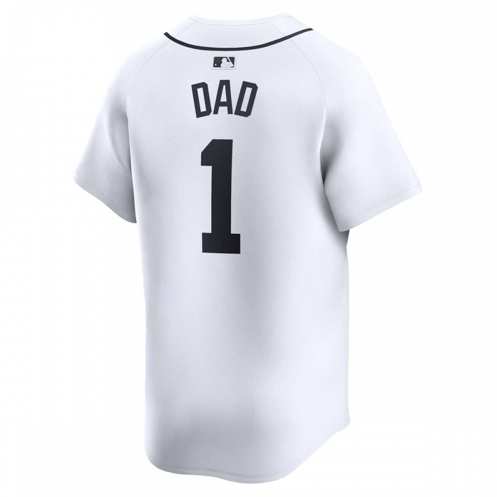 Detroit Tigers #1 Dad Home Limited Jersey - White-Pro Kit Vault | Brand New 26/27 Sports Jerseys