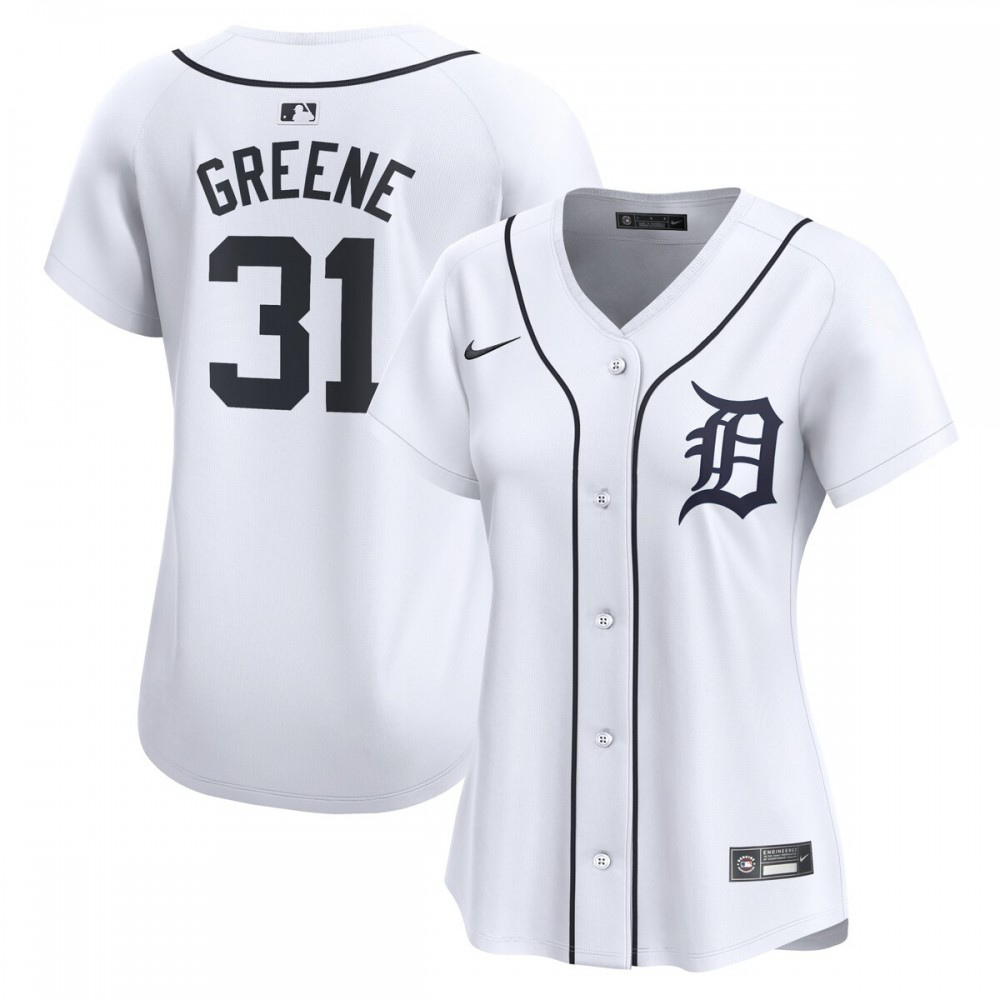 Riley Greene Detroit Tigers Women's Home Limited Player Jersey - White-Pro Kit Vault | Brand New 26/27 Sports Jerseys