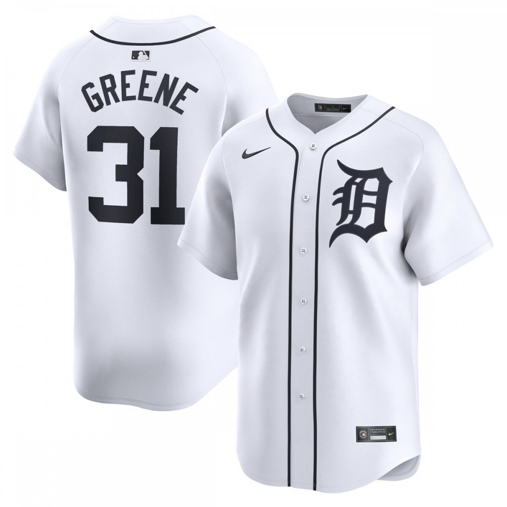 Riley Greene Detroit Tigers Home Limited Player Jersey - White-Pro Kit Vault | Brand New 26/27 Sports Jerseys